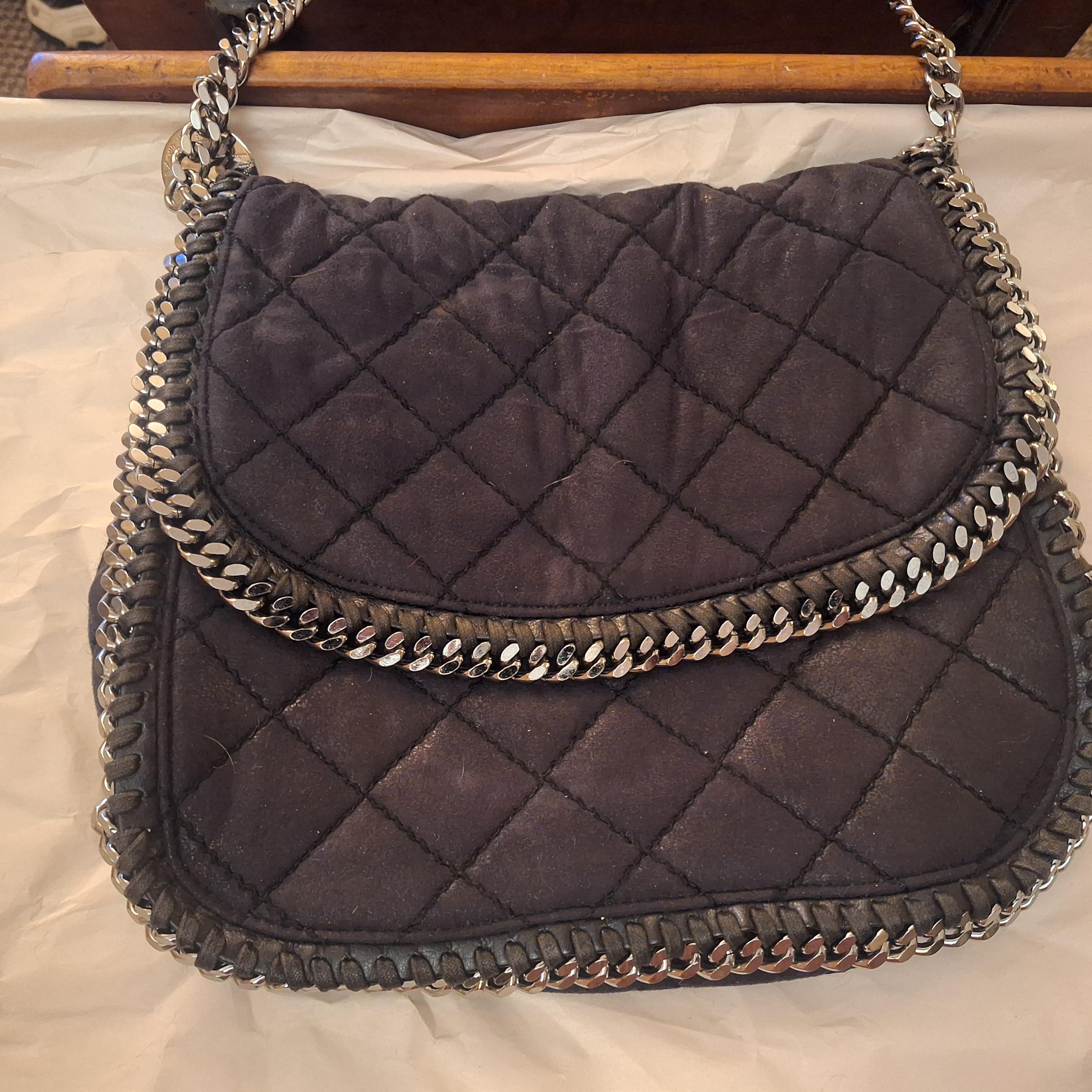 Stella Mccartney Quilted Black Chain Shoulder Bag